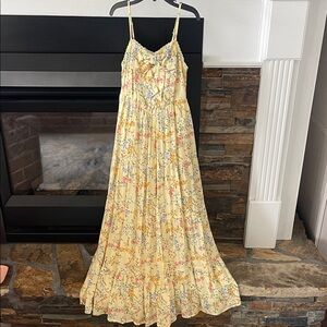 Floral Yellow Maxi Dress